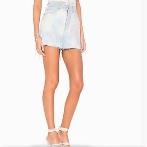 Hudson Jeans The Viper Cut-Off Denim Mini Skirt